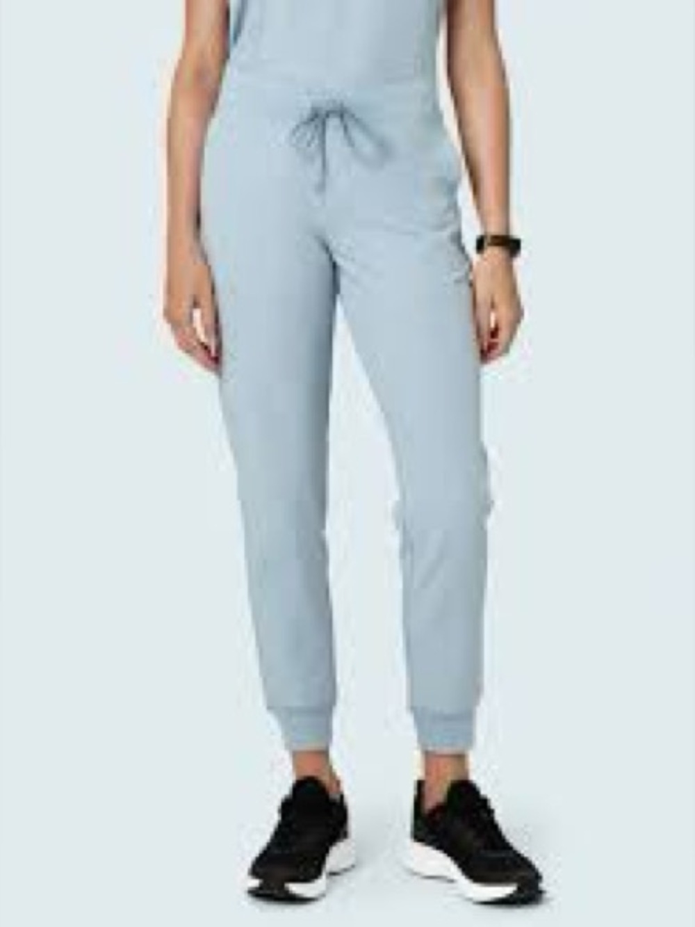 Mandala Powder Blue 9 Pocket Jogger Scrub Pants L Petite